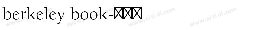 berkeley book字体转换 berkeley book字体转换